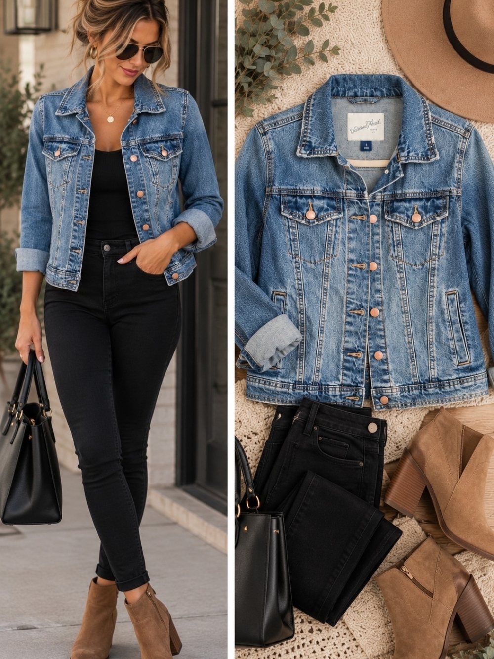 Universal Thread Denim Jacket 99% Cotton Blue Trucker Jean Jacket S Classic - Picture 3 of 7